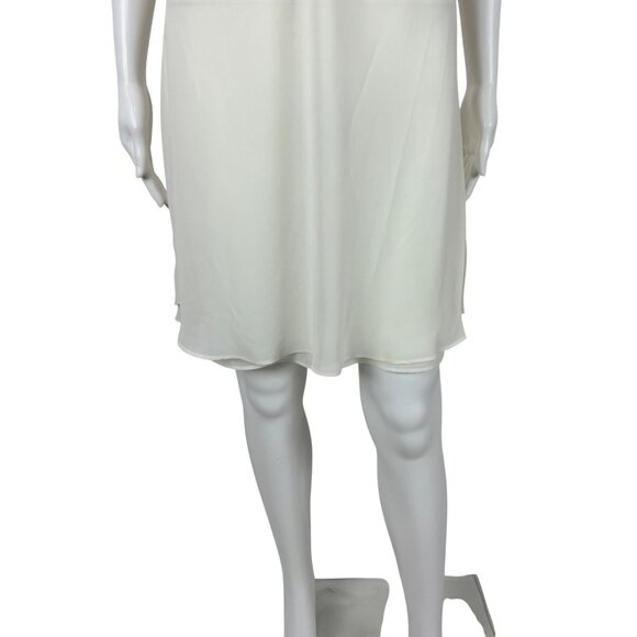 Lord & Taylor Slip Dress Women's Extra Small Cream Vintage Style Lace Lingerie - Picture 4 of 10